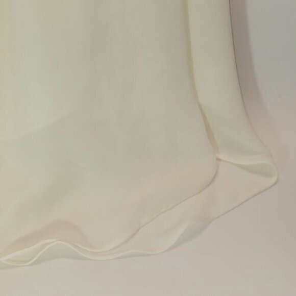 Banana Republic Ladies Size 8 Ivory Chiffon Draped Sleeveless Dress Sheer GUC - Picture 6 of 11